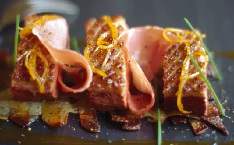 Magret de canard à l’orange, Coppa et tagliatelles de pomme de terre Aoste professionnel