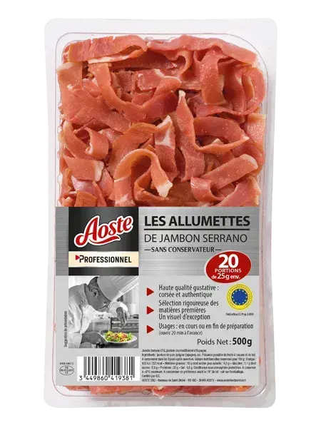 Les allumettes de Jambon Serrano Les allumettes de Jambon Serrano, Aoste Professionnel