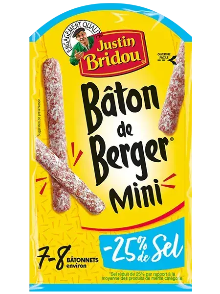 Les bâtons de berger mini, réduit en sel, Justin-Bridou