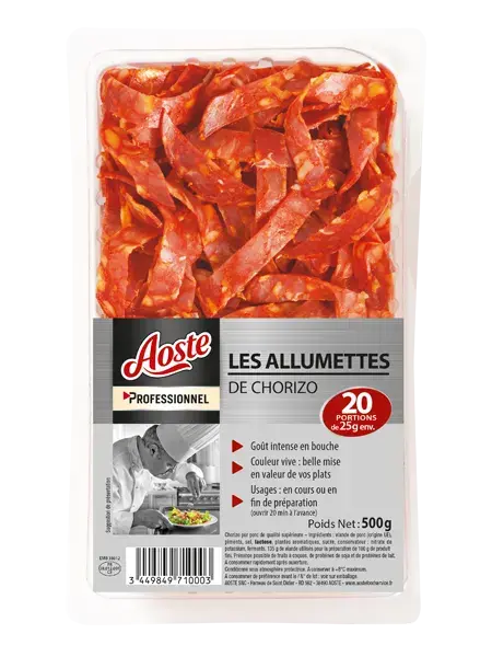 Les allumettes de chorizo Les allumettes de chorizo, Aoste Professionnel