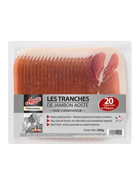 Le jambon 20 tranches fines, Aoste Professionnel