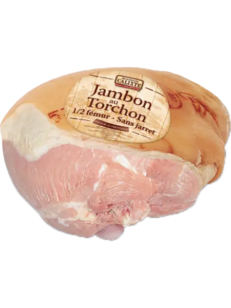 Le jambon cuit au torchon sup. AC demi fémur sans jarret, Maison Calixte, Maison-Calixte